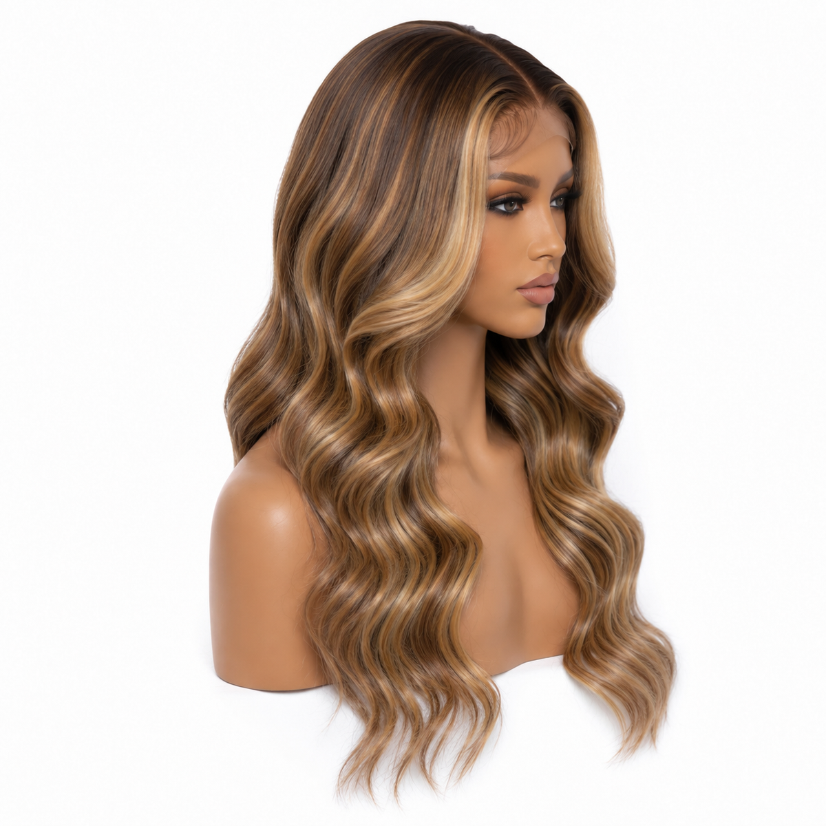 Katie | 13x4 HD Transparent Lace Front Wig — Highlights Edition