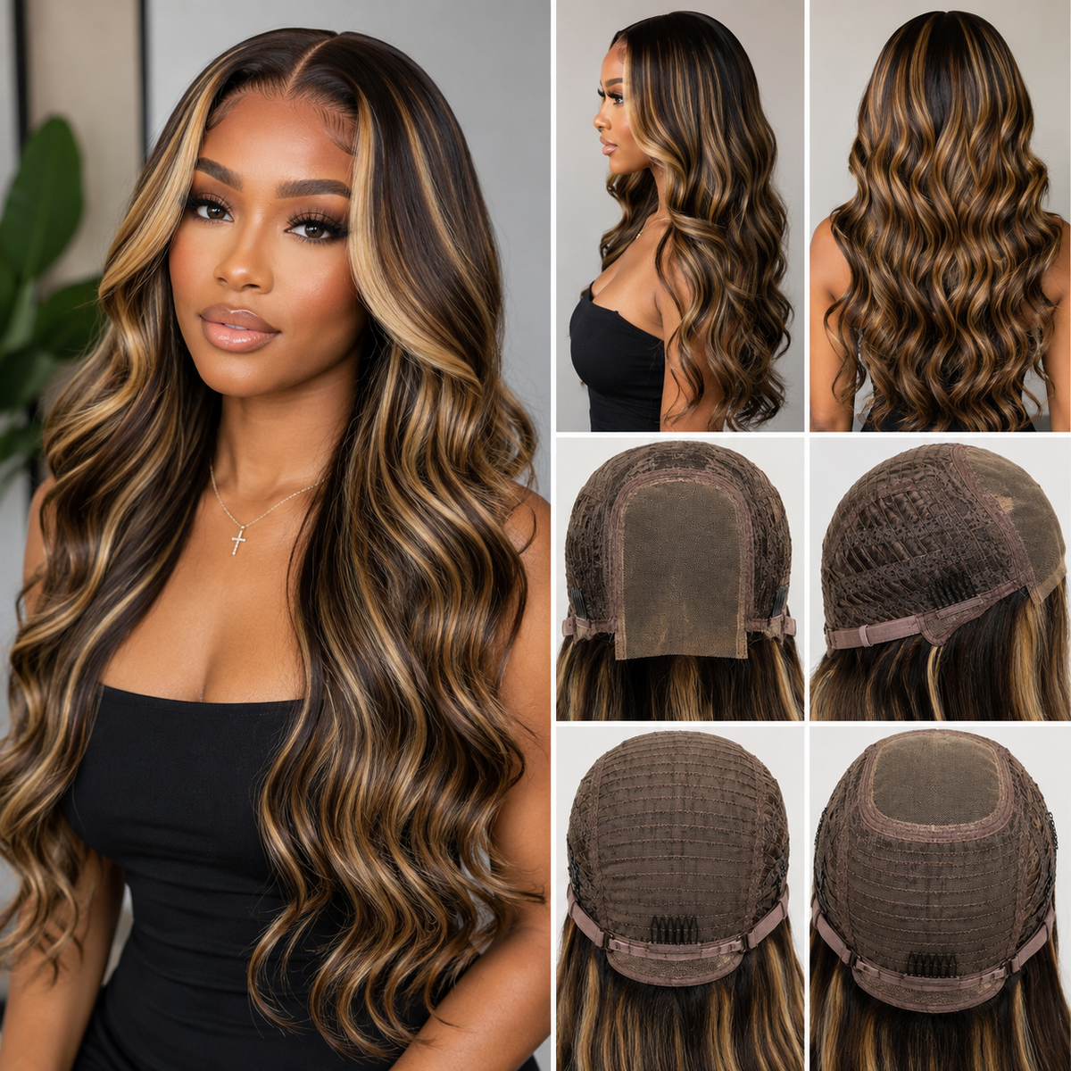 Katie | 13x4 HD Transparent Lace Front Wig — Highlights Edition