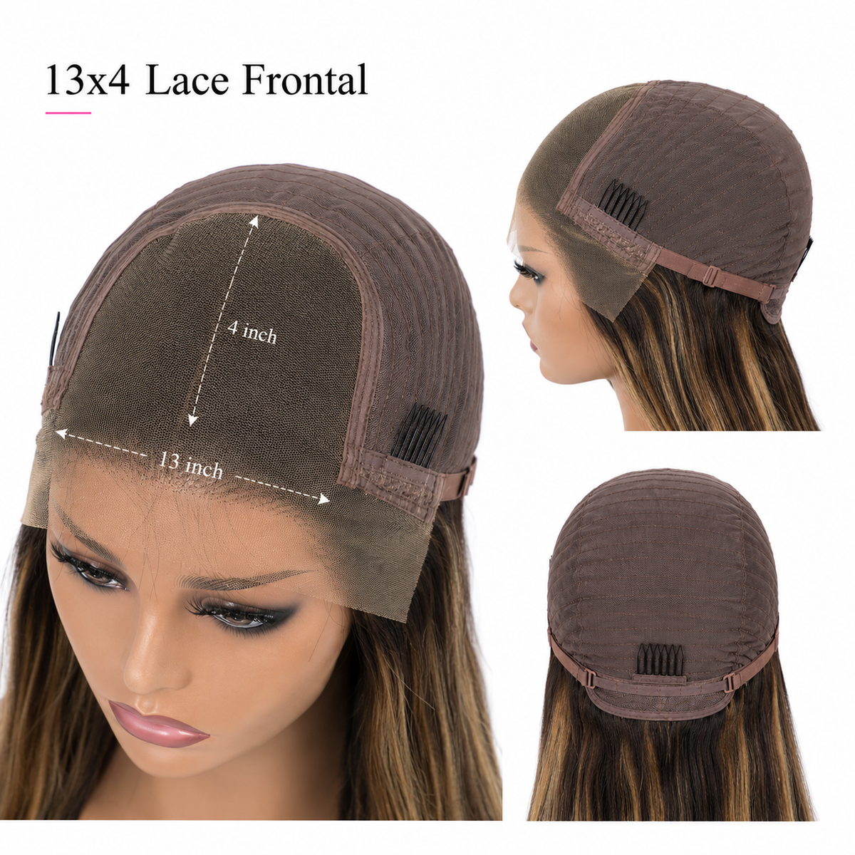 Katie | 13x4 HD Transparent Lace Front Wig — Highlights Edition