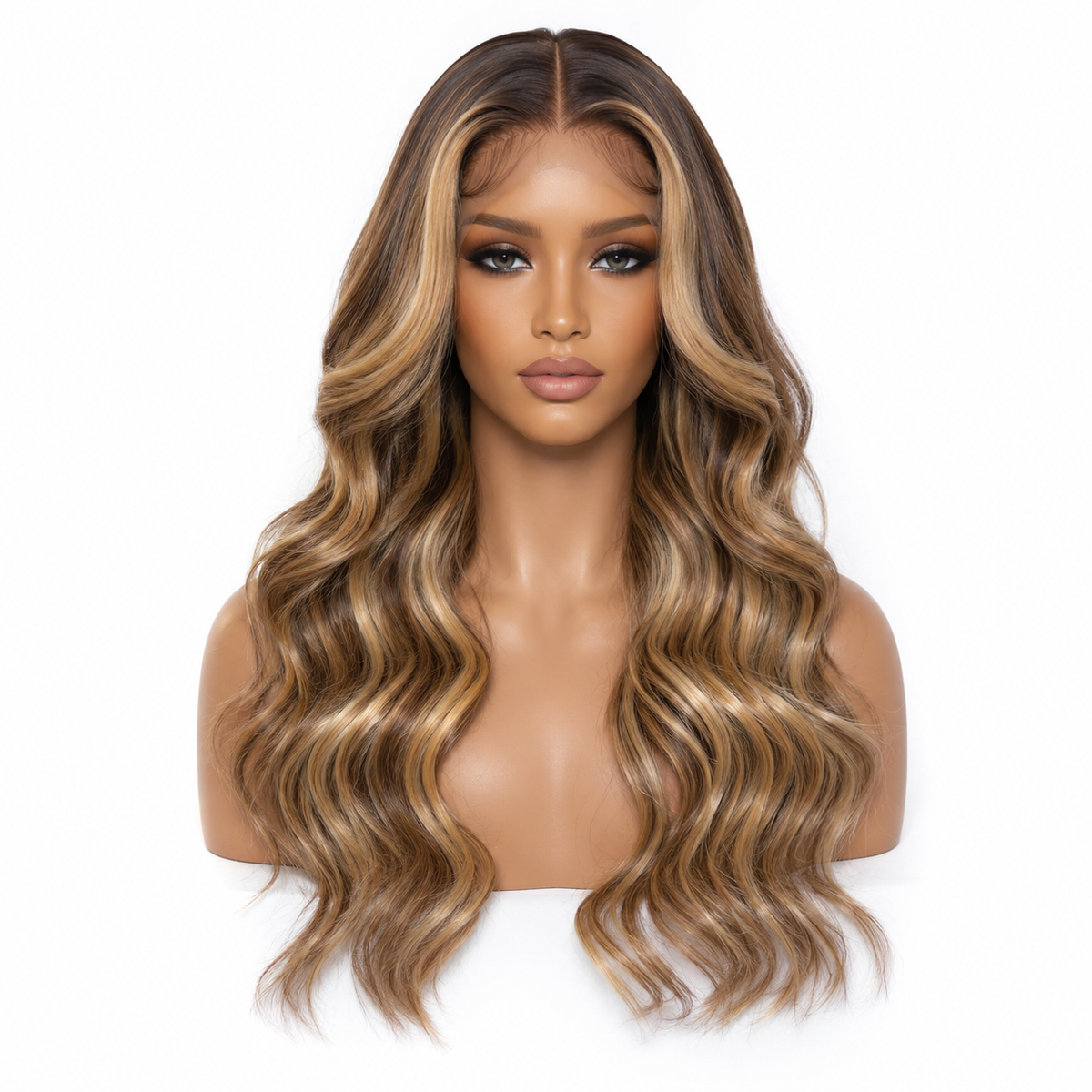 Katie | 13x4 HD Transparent Lace Front Wig — Highlights Edition